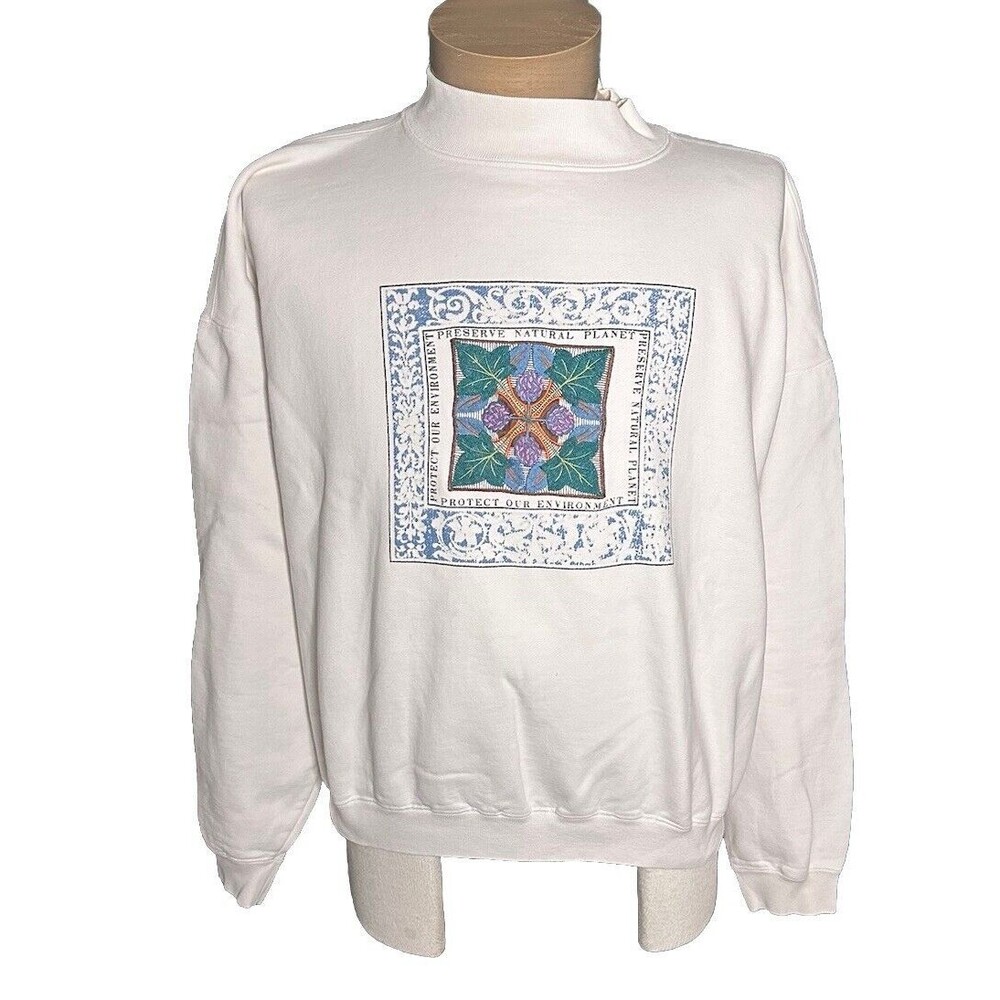 Vintage 90’s Protect Our Environment Embroidered Crewneck Sweatshirt